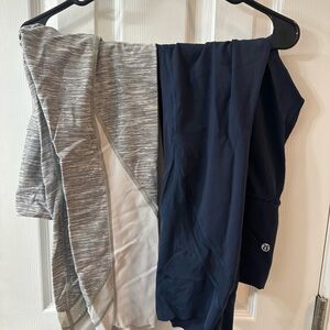(2 PAIRS!) BUNDLE OF LULULEMON SCALLOP CROP LEGGINGS